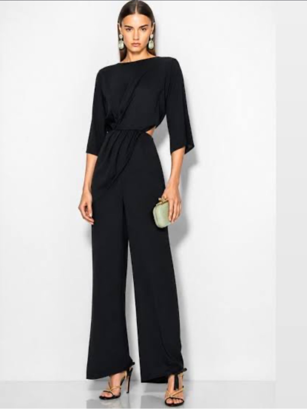 Zara Wide Leg Cut Out Jumpsuit NEW NWT